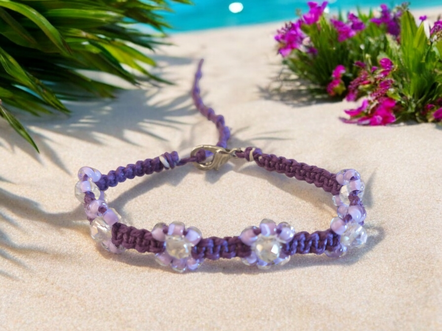 Purple Flower Bracelet