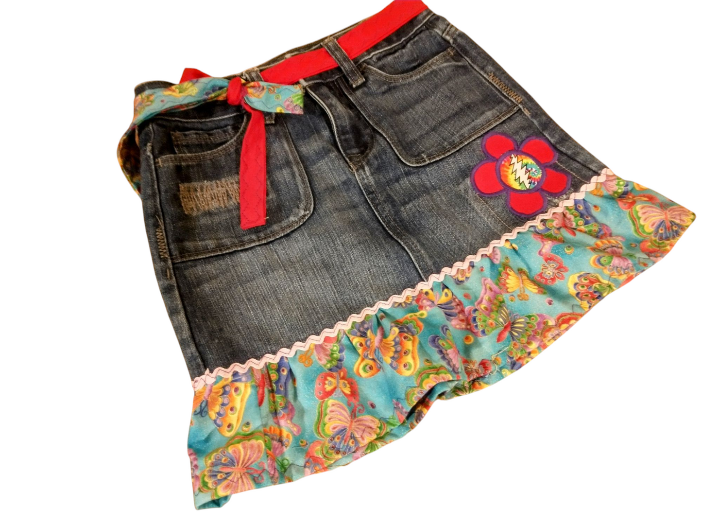 Girls Medium Stealie Flower Skirt