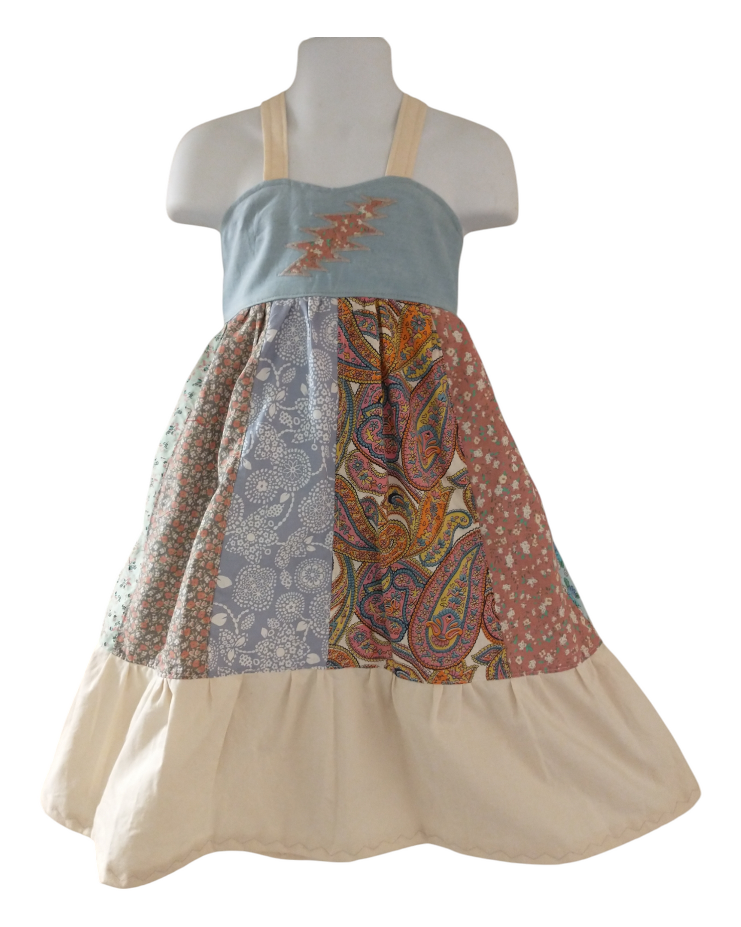 5t/6 Vintage Patchwork Twirl Dress