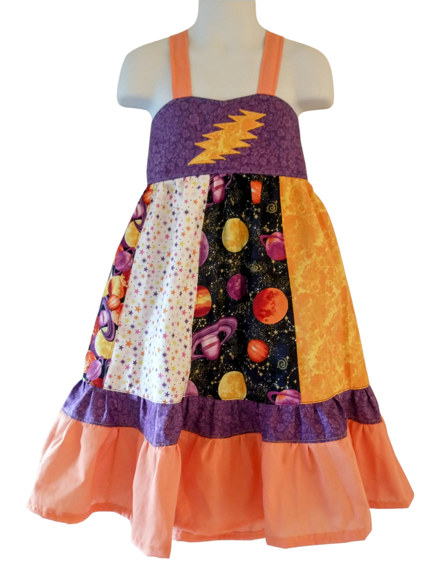 5t/6 Outer Space Patchwork Twirl Dress