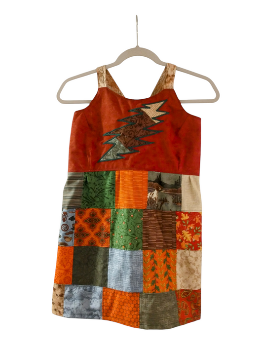 Patchwork Bolt Apron Top